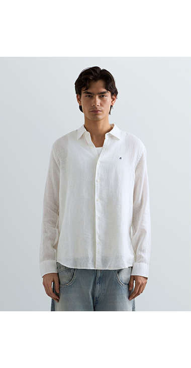 ガーメントダイリネンシャツ